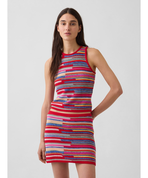 GAP(ギャップ)の「コットン100% ストライプ クロップド ニットタンクトップ(ニット/セーター・レディース・マルチ・XS/S/M/XL/XXS/L)」の5枚目の写真