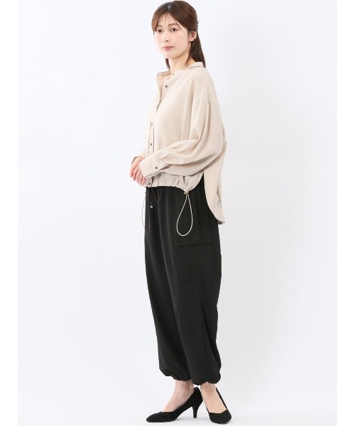 m.f.editorial(エムエフエディトリアル)の「【ライトアウター 羽織り】m.f.エディトリアル レディース シアー ワッシャー シャツ ブルゾン(シャツ/ブラウス・レディース・グレー系その他2/ベージュ・MEDIUM/LARGE)」の20枚目の写真