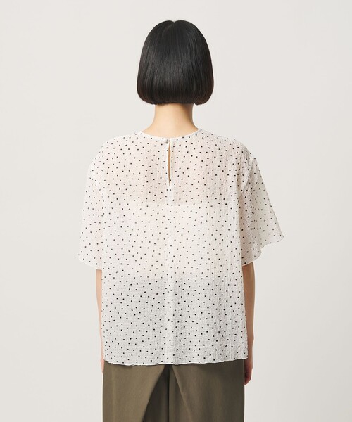 BEAUTY&YOUTH UNITED ARROWS(ビューティーアンドユースユナイテッドアローズ)の「ドットシアー ショートスリーブ ブラウス ウォッシャブル(シャツ/ブラウス・レディース・ライム/ホワイト/ブラック・FREE)」の16枚目の写真