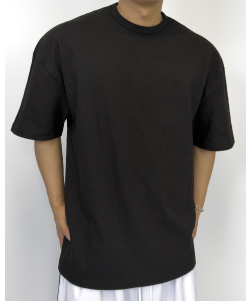 PACIENCIA(パシエンシア)の「無地オーバーサイズスラブ半袖BLACK(Tシャツ/カットソー・メンズ・その他・LARGE/X-LARGE/XX-LARGE)」の6枚目の写真