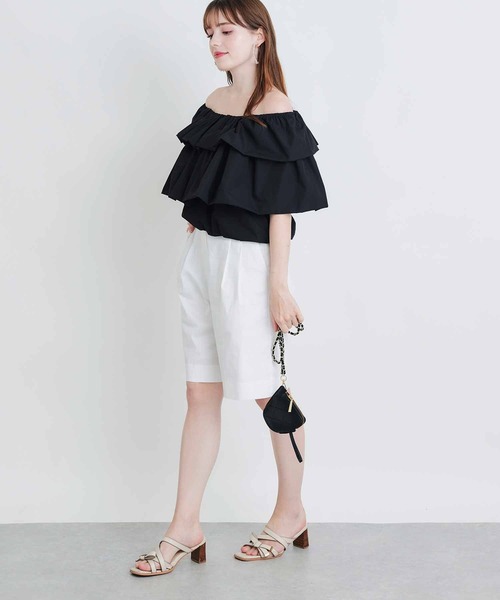 PICCIN PERLA（ピッチンペルラ）の「フラフィーブラウス（シャツ/ブラウス・レディース・ブラック/オフホワイト・M）」の15枚目の写真
