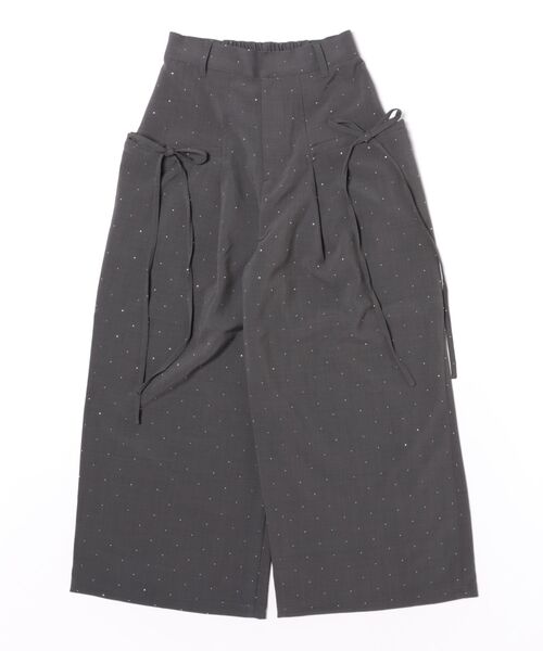 apres jour clair(アプレジュールクレア)の「【apres jour clair】ラインストーンリボンパンツ(その他パンツ・レディース・チャコールグレー/ベージュ/ブラウン系その他・SMALL/LARGE/MEDIUM)」の9枚目の写真