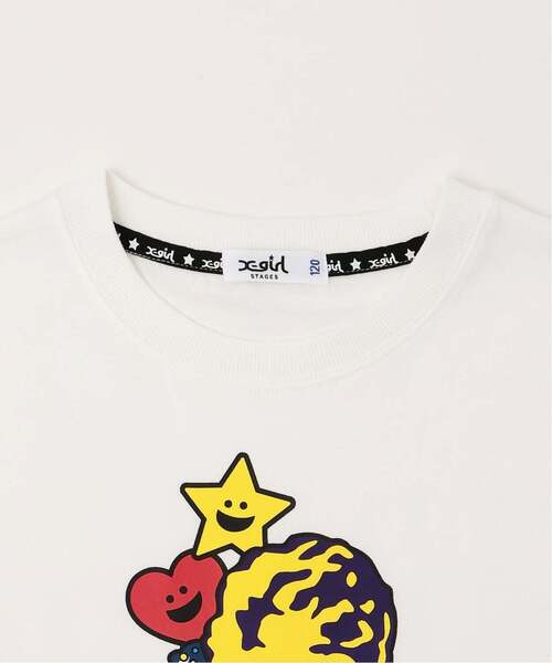 X-girl Stages(エックスガールステージス)の「【接触冷感】キラッキーアイスクリーム 半袖Tシャツ(Tシャツ/カットソー・キッズ・グリーン/オフホワイト/ブラック・80cm/140cm/100cm/90cm/130cm/110cm/120cm)」の5枚目の写真