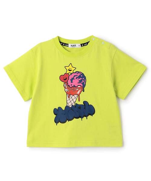 X-girl Stages(エックスガールステージス)の「【接触冷感】キラッキーアイスクリーム 半袖Tシャツ(Tシャツ/カットソー・キッズ・グリーン/オフホワイト/ブラック・80cm/140cm/100cm/90cm/130cm/110cm/120cm)」の19枚目の写真