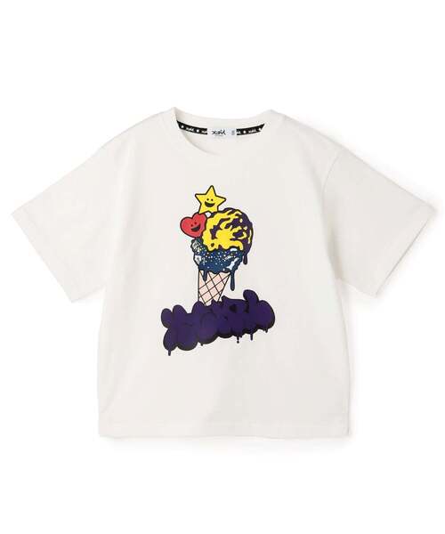 X-girl Stages(エックスガールステージス)の「【接触冷感】キラッキーアイスクリーム 半袖Tシャツ(Tシャツ/カットソー・キッズ・グリーン/オフホワイト/ブラック・80cm/140cm/100cm/90cm/130cm/110cm/120cm)」の20枚目の写真