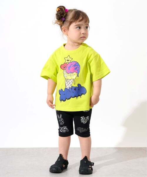 X-girl Stages(エックスガールステージス)の「【接触冷感】キラッキーアイスクリーム 半袖Tシャツ(Tシャツ/カットソー・キッズ・グリーン/オフホワイト/ブラック・80cm/140cm/100cm/90cm/130cm/110cm/120cm)」の21枚目の写真