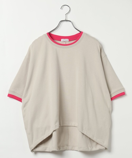 LEPSIM(レプシィム)の「配色リブプルオーバーSS 687249(Tシャツ/カットソー・レディース・グレイッシュベージュ/ブルー/ブラウン/ブラック・FREE)」の3枚目の写真