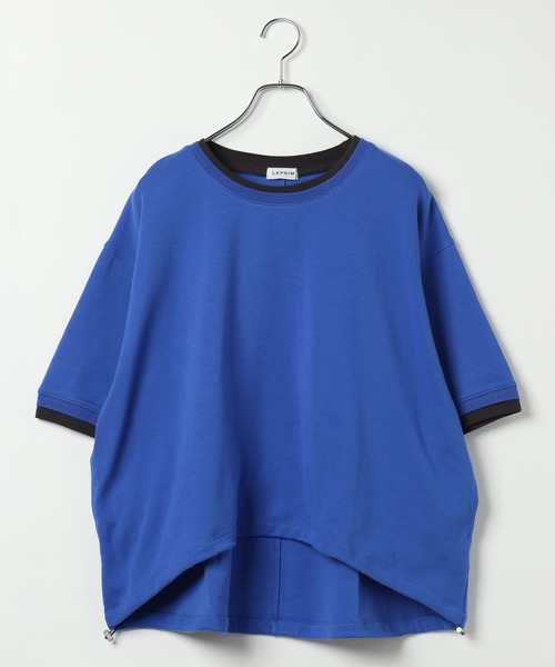 LEPSIM(レプシィム)の「配色リブプルオーバーSS 687249(Tシャツ/カットソー・レディース・グレイッシュベージュ/ブルー/ブラウン/ブラック・FREE)」の4枚目の写真