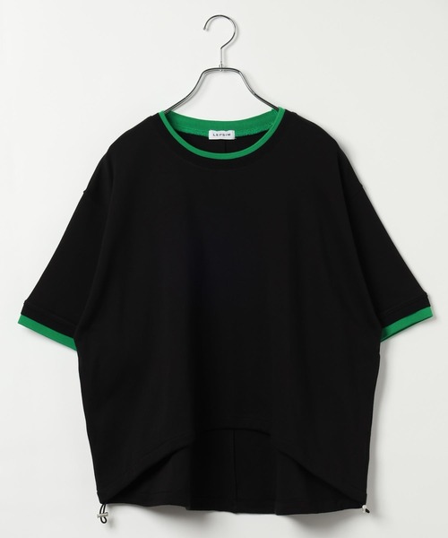 LEPSIM(レプシィム)の「配色リブプルオーバーSS 687249(Tシャツ/カットソー・レディース・グレイッシュベージュ/ブルー/ブラウン/ブラック・FREE)」の2枚目の写真
