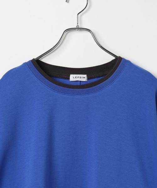 LEPSIM(レプシィム)の「配色リブプルオーバーSS 687249(Tシャツ/カットソー・レディース・グレイッシュベージュ/ブルー/ブラウン/ブラック・FREE)」の16枚目の写真