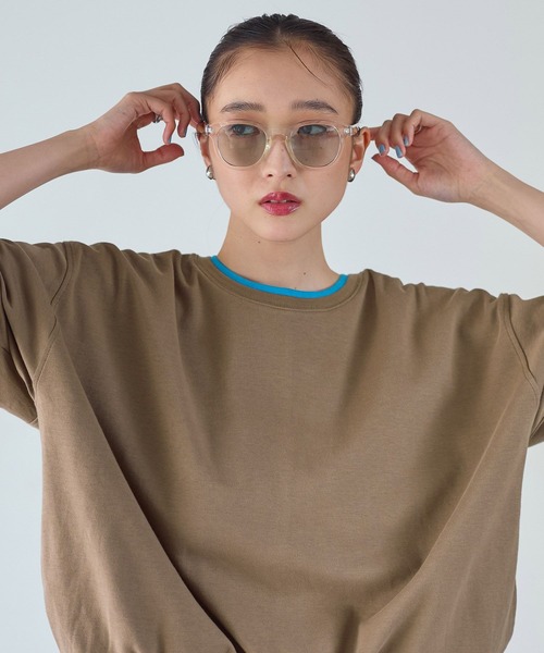 LEPSIM（レプシィム）の「配色リブプルオーバーSS　687249（Tシャツ/カットソー・レディース・グレイッシュベージュ/ブルー/ブラウン/ブラック・FREE）」の21枚目の写真