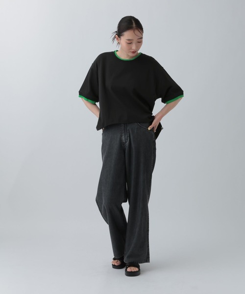 LEPSIM（レプシィム）の「配色リブプルオーバーSS　687249（Tシャツ/カットソー・レディース・グレイッシュベージュ/ブルー/ブラウン/ブラック・FREE）」の11枚目の写真