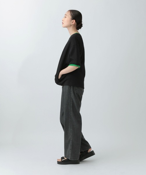 LEPSIM（レプシィム）の「配色リブプルオーバーSS　687249（Tシャツ/カットソー・レディース・グレイッシュベージュ/ブルー/ブラウン/ブラック・FREE）」の10枚目の写真