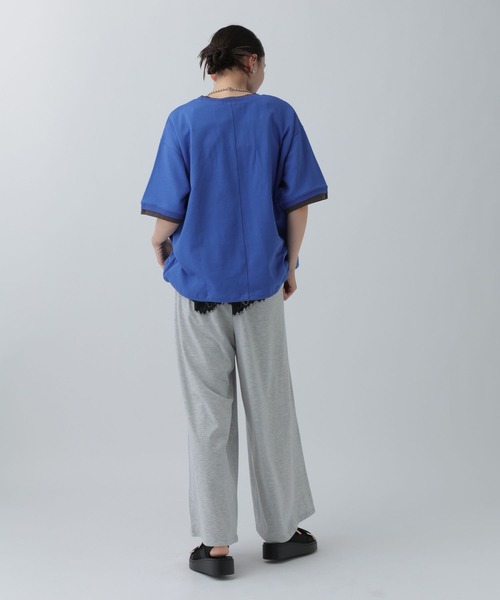 LEPSIM（レプシィム）の「配色リブプルオーバーSS　687249（Tシャツ/カットソー・レディース・グレイッシュベージュ/ブルー/ブラウン/ブラック・FREE）」の22枚目の写真