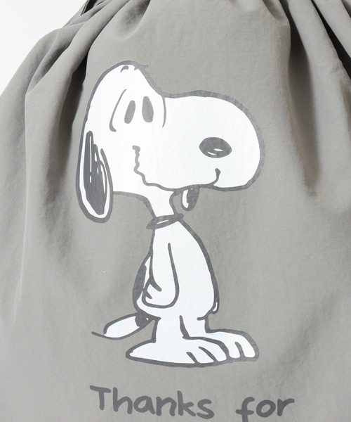 FUNALIVE(ファンアライブ)の「SNOOPY スヌーピー 巾着トートバッグ 肩掛け(トートバッグ・レディース・ブラック/ライトグレー・FREE)」の8枚目の写真