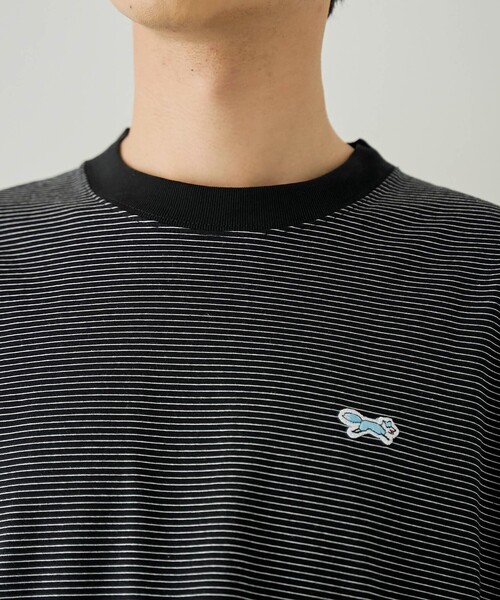 PENNEYS（ぺニーズ）の「【UVカット・接触冷感・吸水速乾・遮熱性】Penneys × WELLTECT  別注細ボーダーTシャツ（Tシャツ/カットソー・メンズ・ホワイト/ブラック・S/M/L/XL）」の8枚目の写真