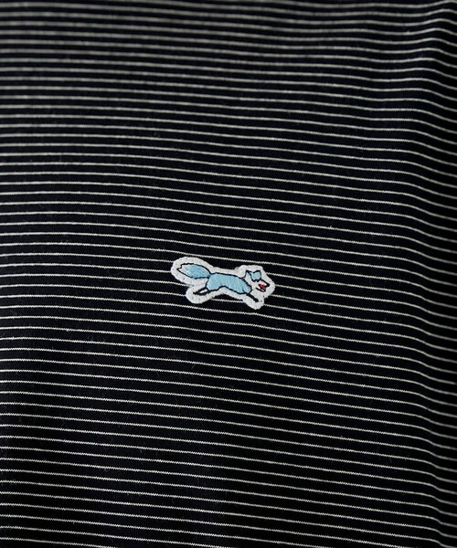 PENNEYS（ぺニーズ）の「【UVカット・接触冷感・吸水速乾・遮熱性】Penneys × WELLTECT  別注細ボーダーTシャツ（Tシャツ/カットソー・メンズ・ホワイト/ブラック・S/M/L/XL）」の6枚目の写真