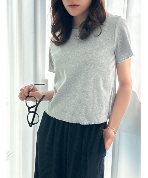 fifth(フィフス)の「シンプルメロー半袖カットソー(Tシャツ/カットソー・レディース・グレー/ブラック/ホワイト・M)」の3枚目の写真