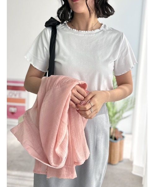 fifth(フィフス)の「シンプルメロー半袖カットソー(Tシャツ/カットソー・レディース・グレー/ブラック/ホワイト・M)」の1枚目の写真