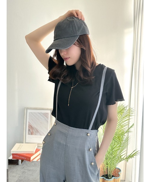 fifth(フィフス)の「シンプルメロー半袖カットソー(Tシャツ/カットソー・レディース・グレー/ブラック/ホワイト・M)」の2枚目の写真