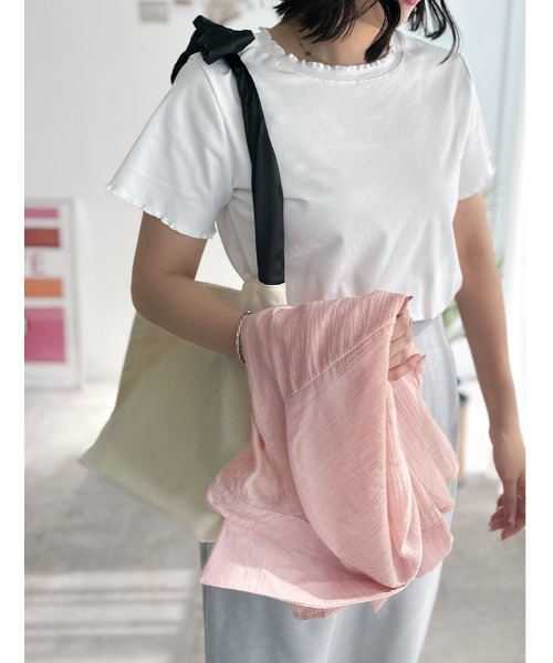 fifth(フィフス)の「シンプルメロー半袖カットソー(Tシャツ/カットソー・レディース・グレー/ブラック/ホワイト・M)」の6枚目の写真