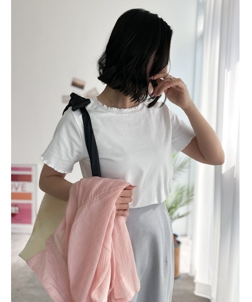 fifth(フィフス)の「シンプルメロー半袖カットソー(Tシャツ/カットソー・レディース・グレー/ブラック/ホワイト・M)」の11枚目の写真