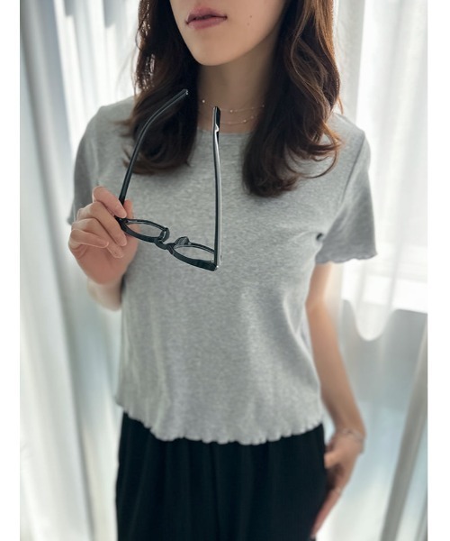 fifth(フィフス)の「シンプルメロー半袖カットソー(Tシャツ/カットソー・レディース・グレー/ブラック/ホワイト・M)」の12枚目の写真