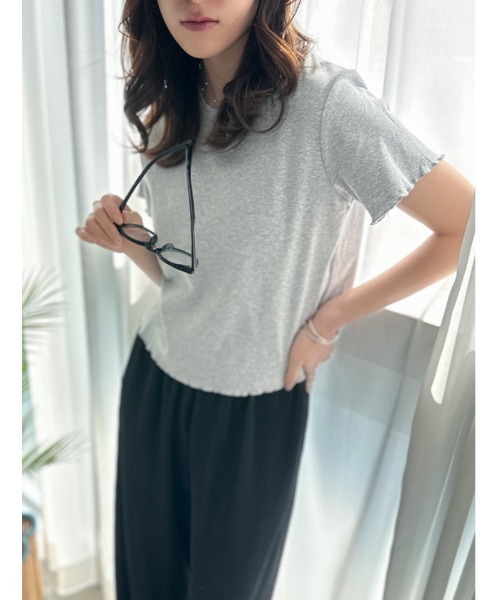 fifth(フィフス)の「シンプルメロー半袖カットソー(Tシャツ/カットソー・レディース・グレー/ブラック/ホワイト・M)」の17枚目の写真