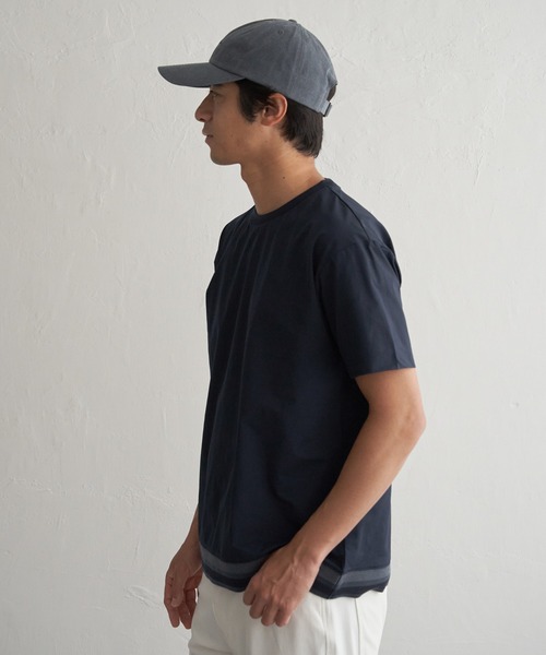 ikka(イッカ)の「冷感DRYジョーゼットリブTシャツ(Tシャツ/カットソー・メンズ・グリーン/グレイッシュベージュ/ネイビー/ホワイト/チャコール・XL/L/M/S)」の16枚目の写真