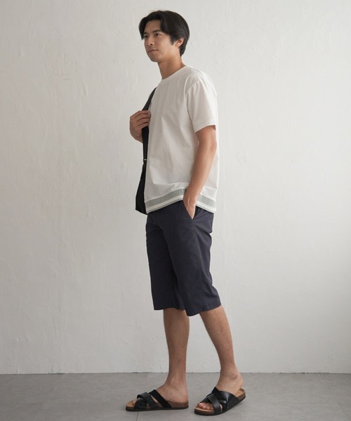 ikka(イッカ)の「冷感DRYジョーゼットリブTシャツ(Tシャツ/カットソー・メンズ・グリーン/グレイッシュベージュ/ネイビー/ホワイト/チャコール・XL/L/M/S)」の19枚目の写真