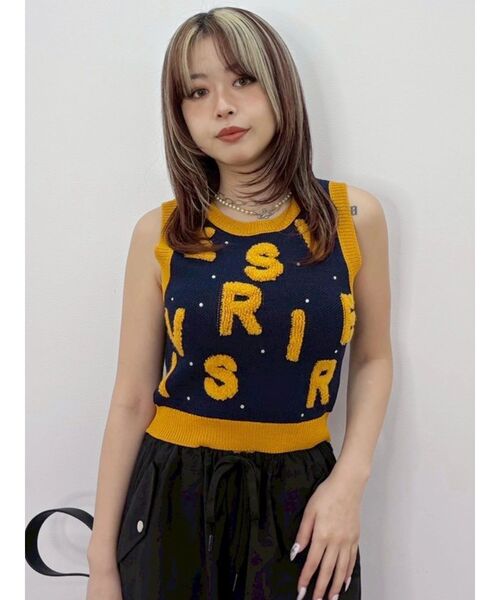 EVRIS(エヴリス)の「ジャガードサマーニットタンク(ニット/セーター・レディース・ネイビー/ホワイト/ブラック・FREE)」の20枚目の写真
