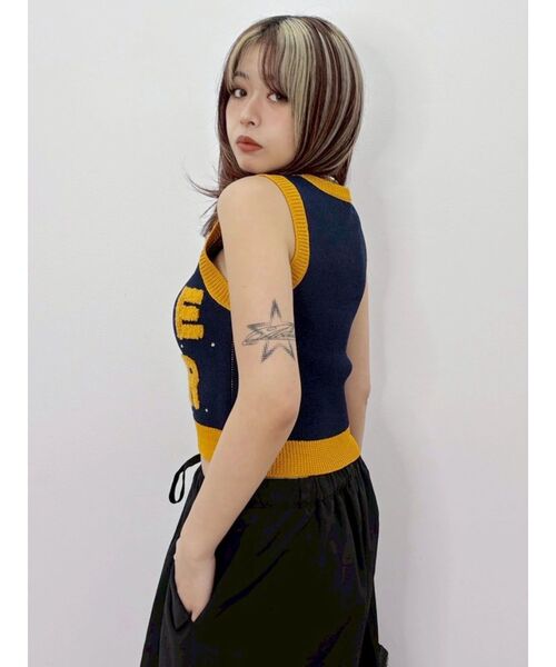 EVRIS(エヴリス)の「ジャガードサマーニットタンク(ニット/セーター・レディース・ネイビー/ホワイト/ブラック・FREE)」の22枚目の写真