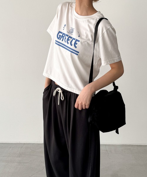 CANAL JEAN(キャナルジーン)の「El mar GREECE コンパクトTシャツ(Tシャツ/カットソー・レディース・アッシュ/ホワイト・ONE SIZE)」の6枚目の写真