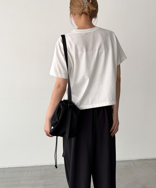 CANAL JEAN(キャナルジーン)の「El mar GREECE コンパクトTシャツ(Tシャツ/カットソー・レディース・アッシュ/ホワイト・ONE SIZE)」の7枚目の写真