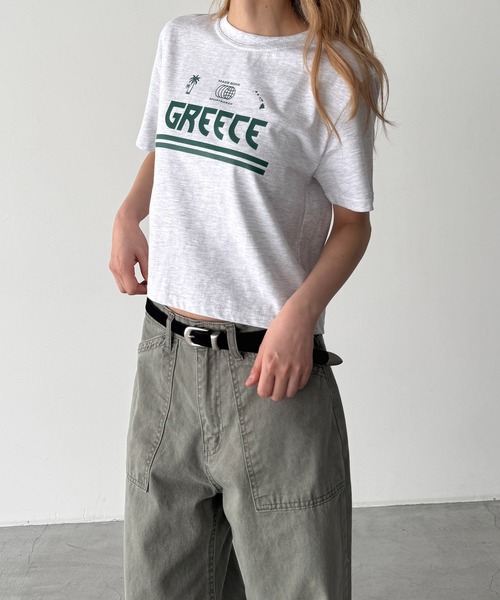 CANAL JEAN(キャナルジーン)の「El mar GREECE コンパクトTシャツ(Tシャツ/カットソー・レディース・アッシュ/ホワイト・ONE SIZE)」の9枚目の写真
