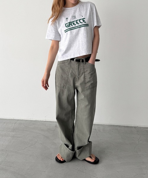 CANAL JEAN(キャナルジーン)の「El mar GREECE コンパクトTシャツ(Tシャツ/カットソー・レディース・アッシュ/ホワイト・ONE SIZE)」の11枚目の写真