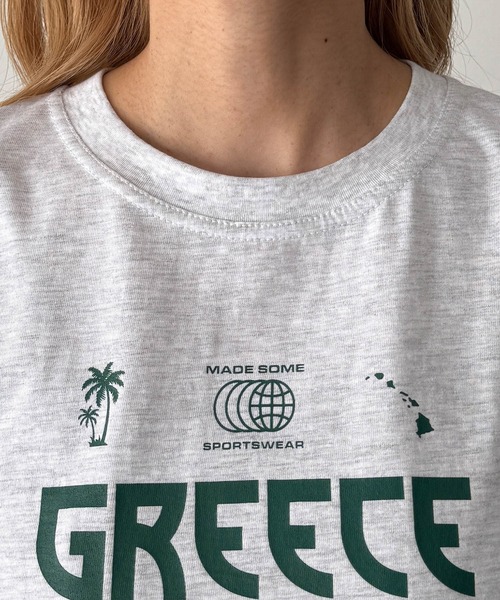 CANAL JEAN(キャナルジーン)の「El mar GREECE コンパクトTシャツ(Tシャツ/カットソー・レディース・アッシュ/ホワイト・ONE SIZE)」の4枚目の写真