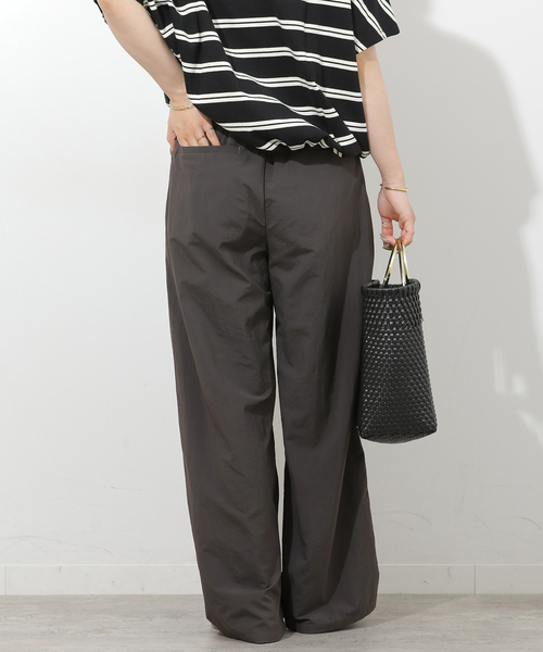 JOURNAL STANDARD relume(ジャーナルスタンダード レリューム)の「接触冷感 / UVカット / 撥水 / ナイロンワイドパンツ(その他パンツ・レディース・チャコールグレー/ボルドー/ピンク/ブラウン・38/36)」の10枚目の写真