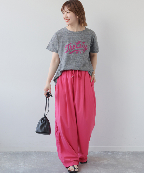 JOURNAL STANDARD relume(ジャーナルスタンダード レリューム)の「接触冷感 / UVカット / 撥水 / ナイロンワイドパンツ(その他パンツ・レディース・チャコールグレー/ボルドー/ピンク/ブラウン・38/36)」の17枚目の写真