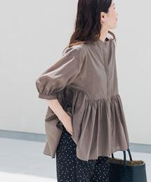URBAN RESEARCH DOORS | 『UR TECH』コットン切替ギャザーブラウス｜抗菌/防臭/撥水/ボイル(シャツ/ブラウス)