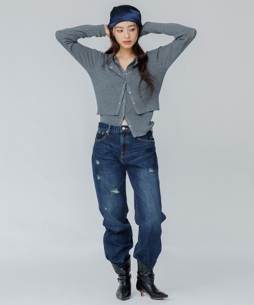 SENEE(セニー)の「vintage straight low waist denim(ビンテージストレートローウエストデニム)(デニムパンツ・レディース・ブルー/インディゴブルー・MEDIUM/SMALL/LARGE)」の20枚目の写真