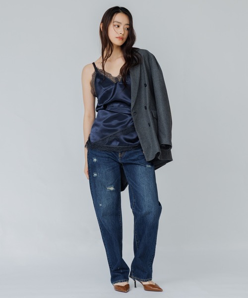 SENEE(セニー)の「vintage straight low waist denim(ビンテージストレートローウエストデニム)(デニムパンツ・レディース・ブルー/インディゴブルー・MEDIUM/SMALL/LARGE)」の11枚目の写真