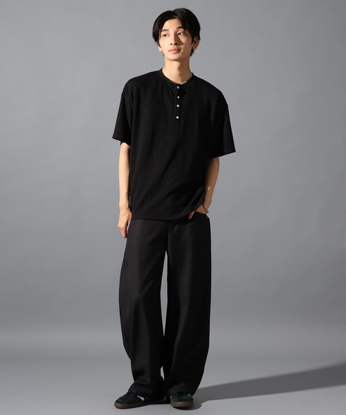 LAND MUSEUM(ランドミュージアム)の「LAND MUSEUM/デザインバレルパンツ(スラックス・メンズ・ブラック/グレー・LARGE/MEDIUM)」の7枚目の写真