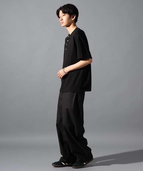 LAND MUSEUM(ランドミュージアム)の「LAND MUSEUM/デザインバレルパンツ(スラックス・メンズ・ブラック/グレー・LARGE/MEDIUM)」の8枚目の写真