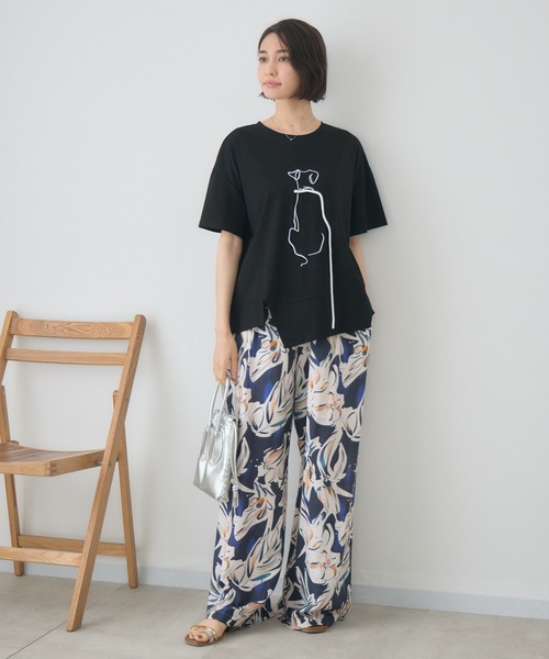 KATHARINE ROSS(キャサリンロス)の「プリントセミワイドパンツ(その他パンツ・レディース・イエロー/ネイビー・FREE)」の9枚目の写真
