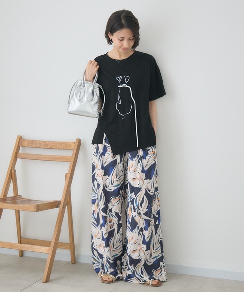KATHARINE ROSS(キャサリンロス)の「プリントセミワイドパンツ(その他パンツ・レディース・イエロー/ネイビー・FREE)」の10枚目の写真