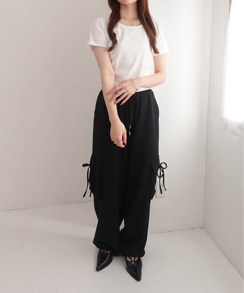 SOELA(ソエラ)の「バックシャンレースTシャツ(Tシャツ/カットソー・レディース・オフホワイト/ブラック・FREE)」の11枚目の写真