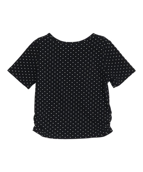 ANAP(アナップ)の「ドット柄 サイドギャザー ナンバリング Tシャツ(Tシャツ/カットソー・レディース・ブラック/オフホワイト/グレー・F)」の13枚目の写真