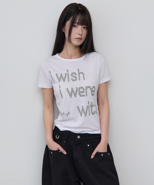 5OML(オーオーエムエル)の「www スリムショートスリーブホワイト(Tシャツ/カットソー・レディース・ホワイト・FREE)」の1枚目の写真