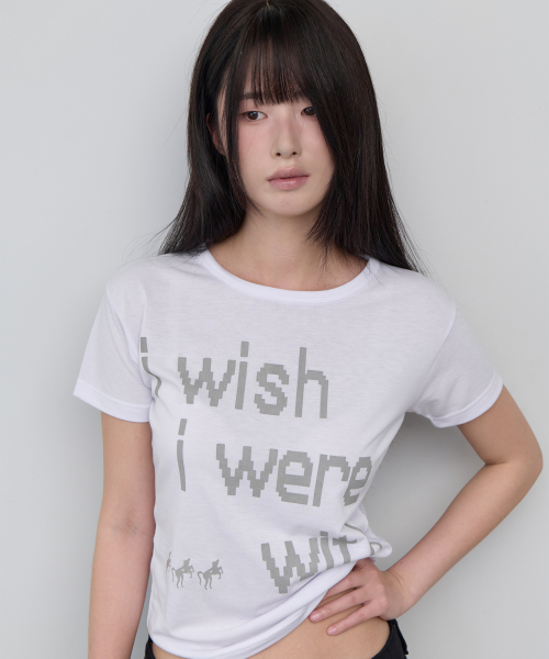 5OML(オーオーエムエル)の「www スリムショートスリーブホワイト(Tシャツ/カットソー・レディース・ホワイト・FREE)」の2枚目の写真